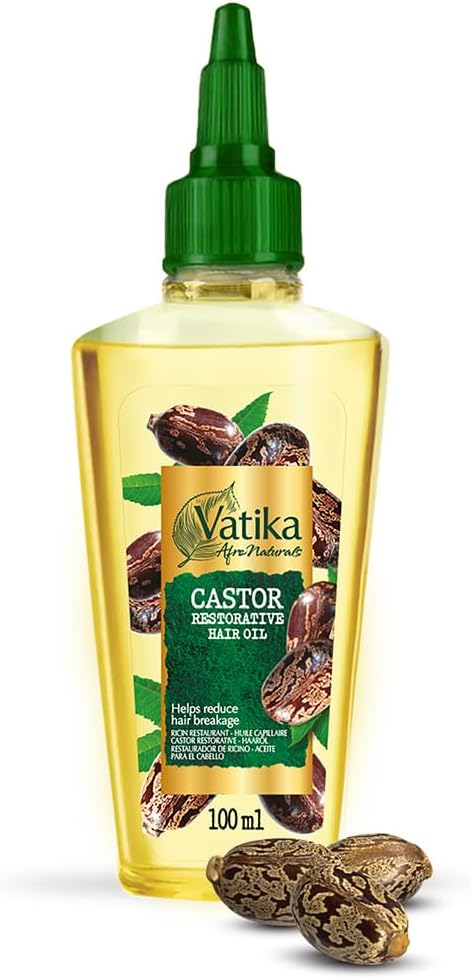 Vatika Afro Naturals Castor Restorative Hair Oil - 100ml | For Afro Textured Hair, Reduce Breakage & Promote Stronger Hair