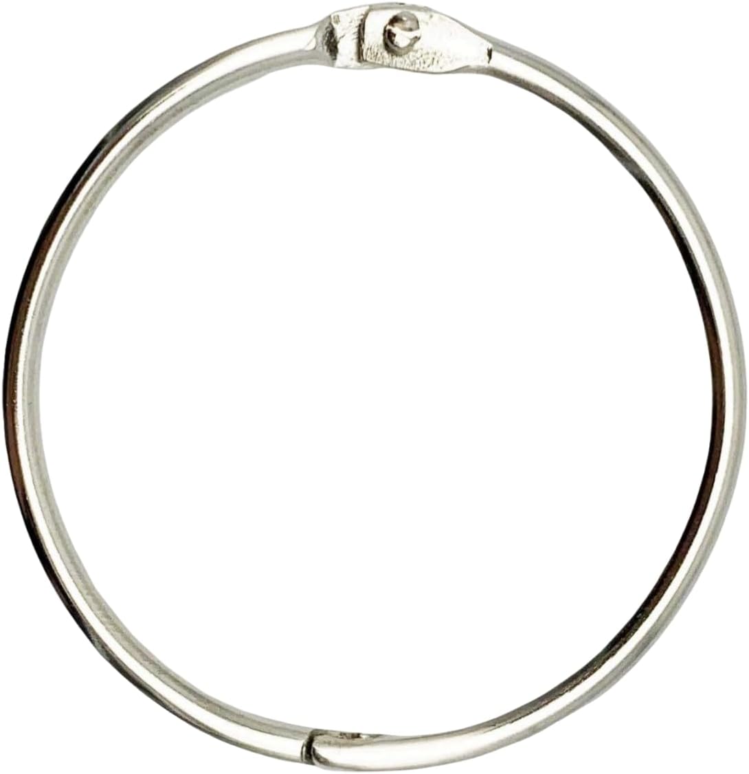 KINGFOREST 3 Inch (12 Pack) Loose Leaf Binder Book Rings, Heavy Duty Nickel Plated Steel, Rust-Resistant Metal Key for Index Cards, DIY Crafts, Recipe Organizers, Notebooks & Documents