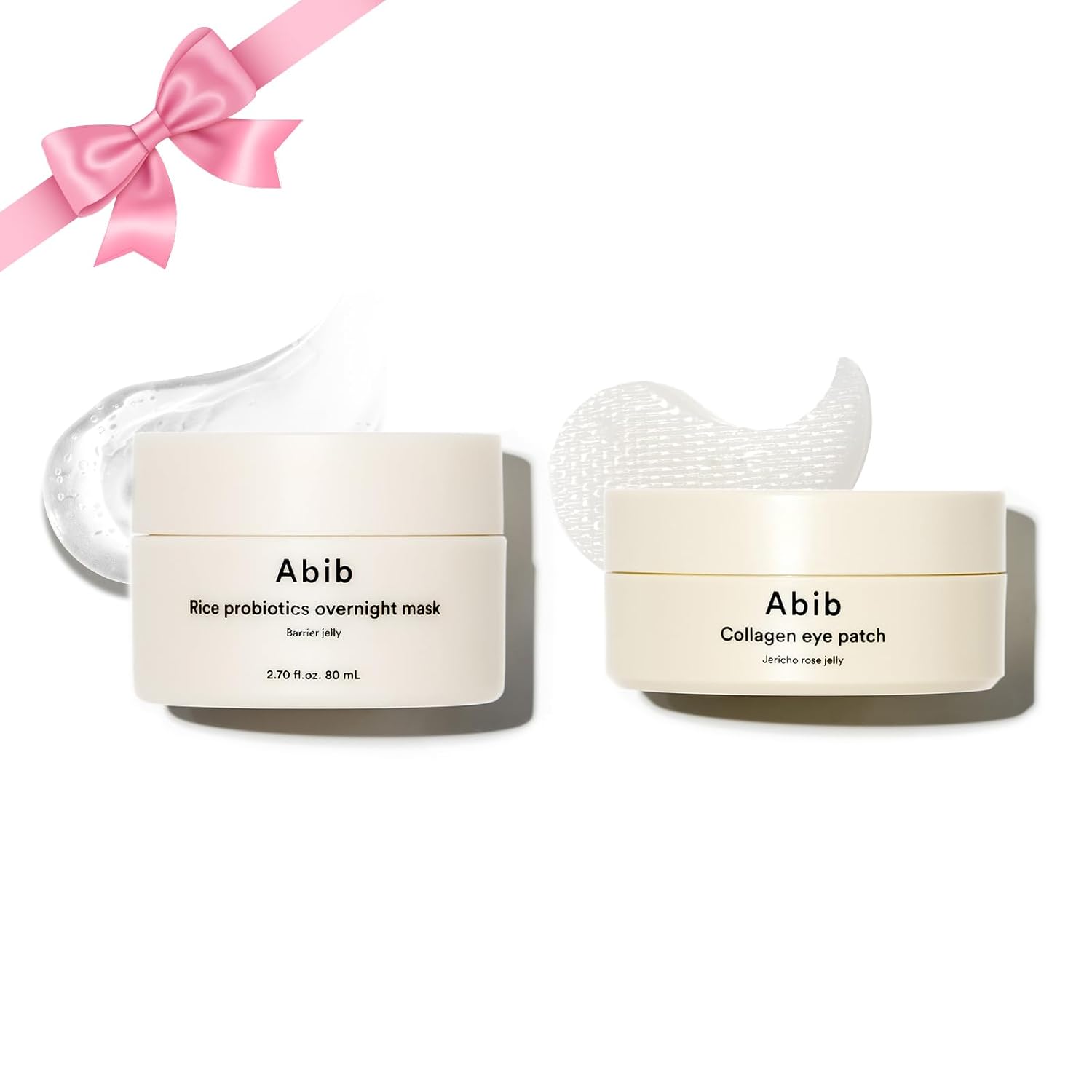 Abib Self Care Gifts for Women: Vegan Collagen Eye Patch Jericho Rose Jelly & Rice Probiotics Overnight Mask Barrier Jelly I Night Care Routine for Glass Skin