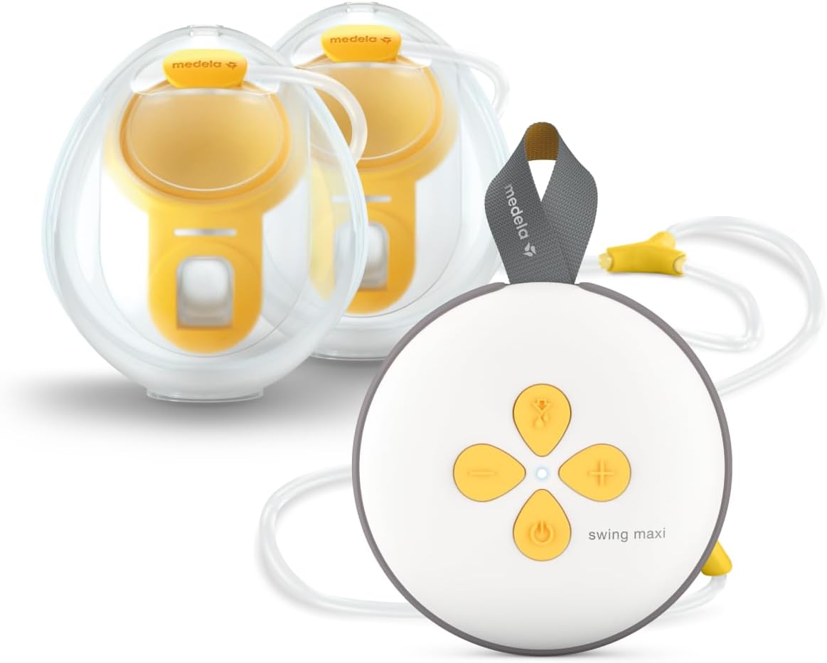 Medela Swing Maxi Hands-Free Double Electric Breast Pump, Easy and Intuitive Design for On-The-Go, Compatible with Medela Family App