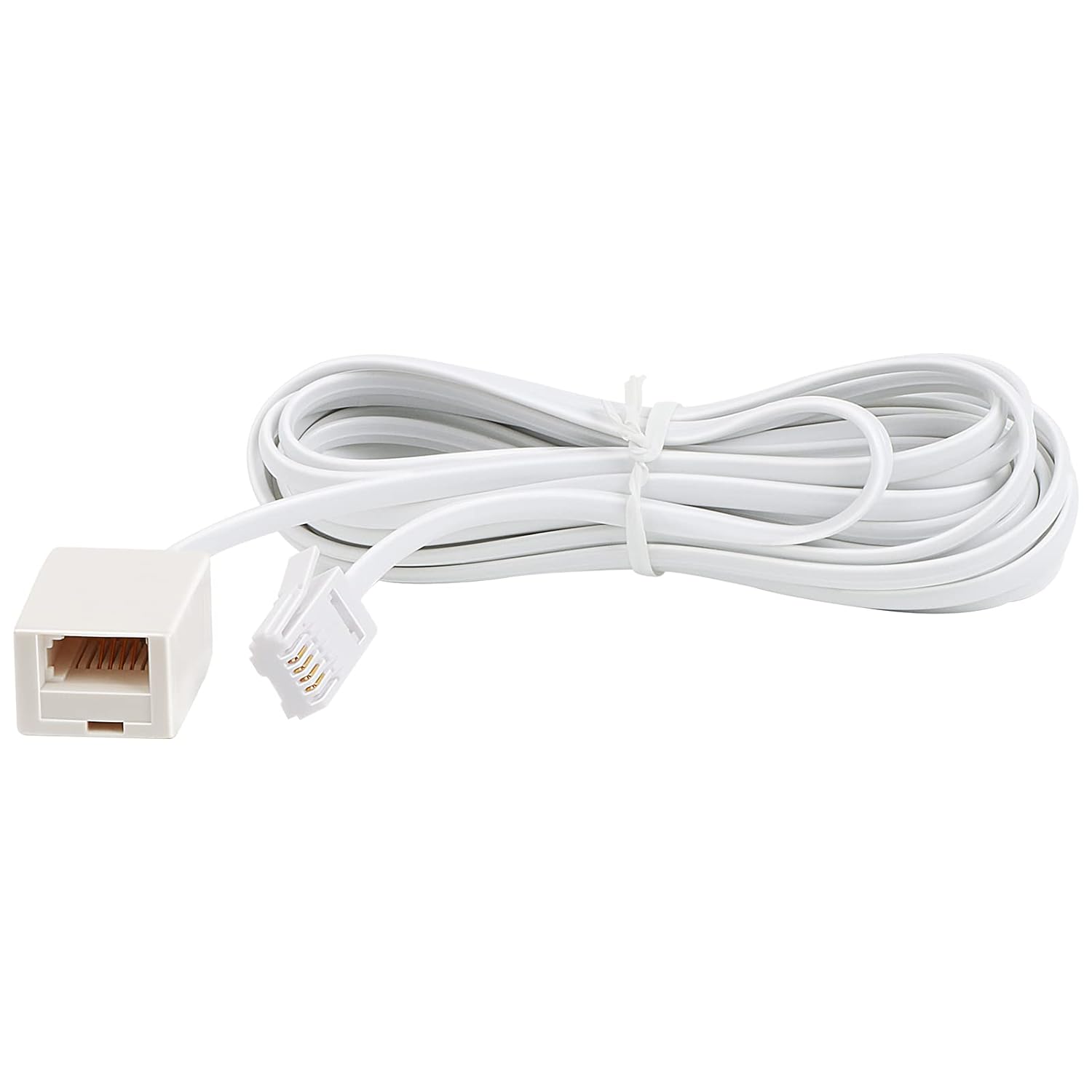 BT Telephone Extension Cable 5M, Uvital Phone Line for UK Landline Phone, White BT Male to 6P4C Female, Compatible with BT&RJ11 Home and Office Fax, Wired Phone
