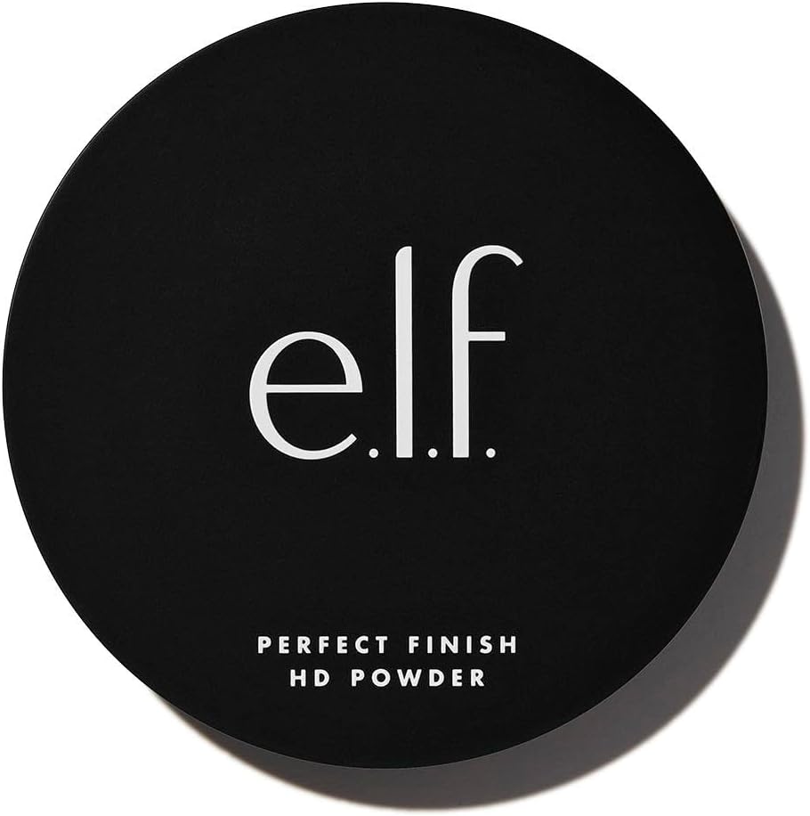 e.l.f. Perfect Finish HD Powder, Blurs Fine Lines & Imperfections, All Day Wear, Perfect for On The Go, 0.28 Oz