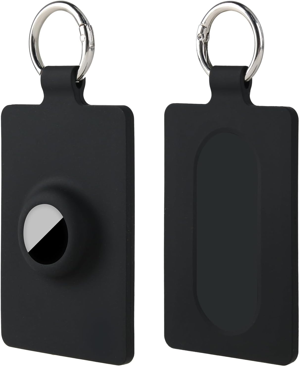 Novstuf Key Card Holder for Tesla Model 3/Y/X/S, Airtag Key Fob Cover Silicone Key Protector Key Chain Keyring Cover Accessories Anti-Lost and Scratch-Resistant for Tesla Model 3/Y/X/S