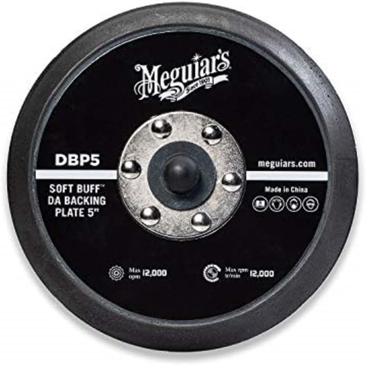 Meguiar's mens DBP5 s 5 Soft Buff DA Backing Plate Use with MT300 Dual Action Variable Speed Polisher, Black, Backing Plate UK