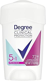 Degree Clinical Protection Antiperspirant Deodorant 72-Hour Sweat & Odor Protection 5-in-1 Antiperspirant for Women 1.7 oz