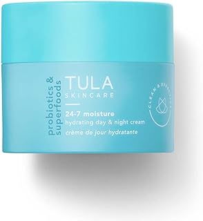 TULA Skin Care 24-7 Hydrating Day & Night Cream - Anti-Aging Moisturizer for Face, Contains Watermelon & Blueberry Extract, 1.5 oz.