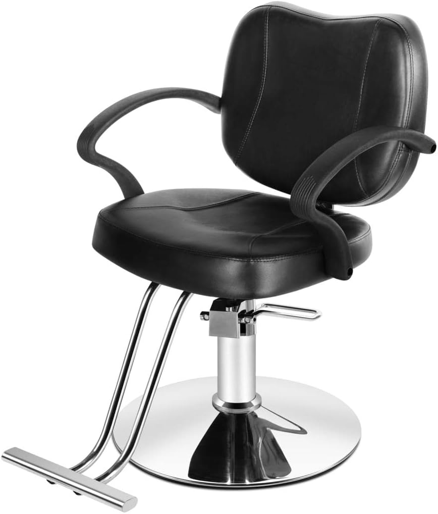 Artist hand Salon Chair for Hair Stylist, Comfortable Barber Chair Hydraulic Pump Stylist Chairs for Salon with Extra Wide Seat, Spa Beauty Equipment for Hair Stylists for Barbershop and Home