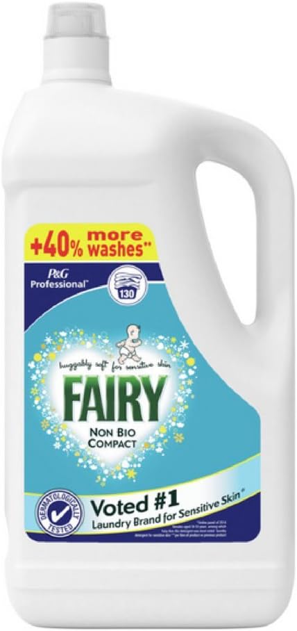 Fairy Non Bio Compact Liquid Laundry Detergent 130 Wash, 4.55 Litre