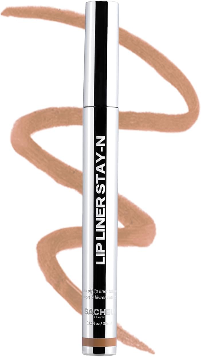 Sacheu Lip Liner STAY-N Peel Off Lip Stain — Long Lasting Matte Lip Tattoo Transfer Proof Lipstain Infused with Hyaluronic Acid & Vitamin E for All Skin Types — Vegan & Cruelty-Free, nOOHde