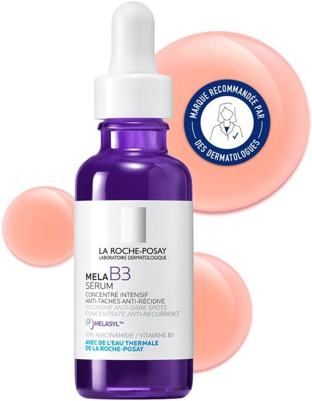 La Roche-Posay Mela B3 Serum, Dark Spot Corrector With Anti-Aging Melasyl + 10% Niacinamide, Discoloration Correcting Serum for Sun Spots, Age Spots & Post-Acne Marks, Long-Lasting Results, 30ML