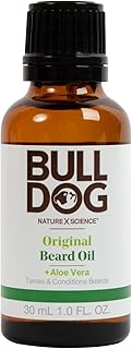 Bulldog Mens Skincare and Grooming Original Beard Oil for Men with Aloe, Camelina & Green Tea, 1 Fl. Oz.