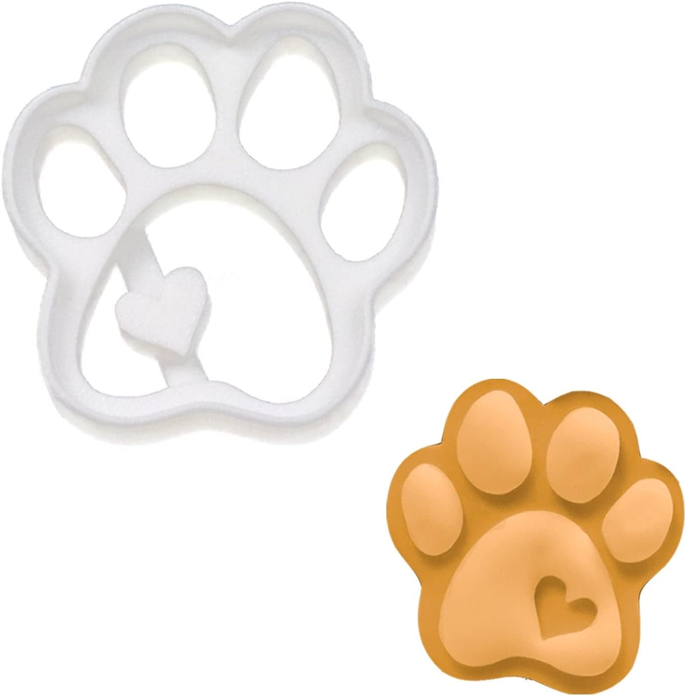 BAKERLOGY Cute Paw Cookie Cutter - Small - Detailed Biscuit Cutter Design for Baking and Crafts, Ideal on Fondant, Dough, Clay