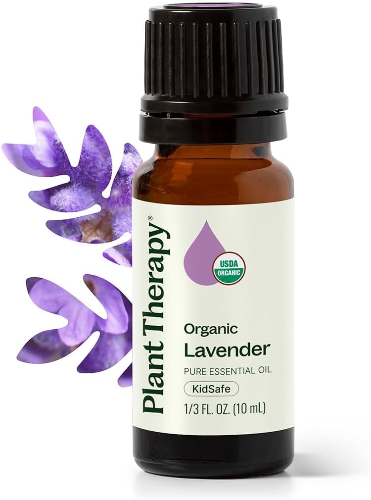 Plant Therapy Lavender Organic Essential Oil | 100% Pure, USDA Certified Organic, Undiluted | 10 mL (1/3 oz)