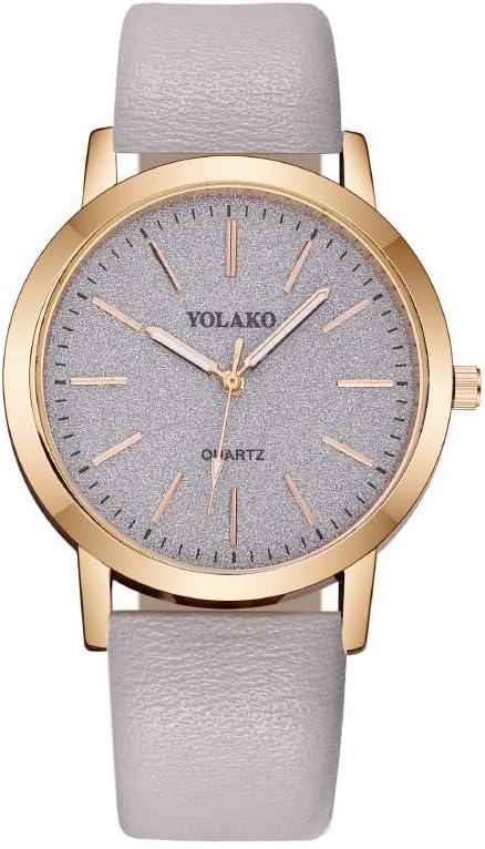 OFFCUP Women's Leather Quartz Watch, Leather Strap Ladies Watches, Analog Quartz with Watches Starry Dial, 3 Hand, Premium Fashion Wrist Watch for Women Ladies Girls