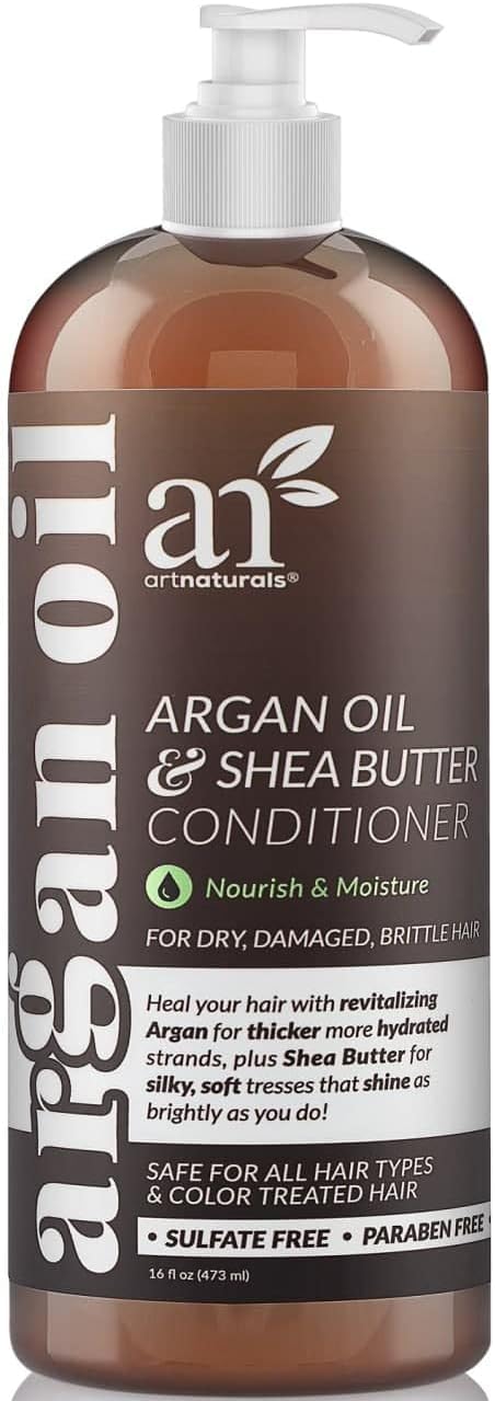 ArtNaturals Argan Oil Hair Conditioner - (16 Fl Oz / 473ml) - Sulfate Free - Deep Conditioning Treatment for Natural, Oily, Curly, Color Treated, Damaged and Dry Hair - Moisturizing for Men and Women