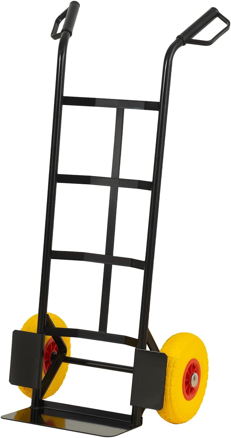 Rhino Racking Industrial Steel Sack Truck, Heavy Duty, Black, 325kg Load Weight