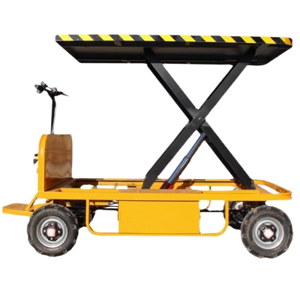 mobile lift platform ﻿ Lift platform hydraulic four-wheel manual push handling vehicle heavy industry warehouse truck boom lift