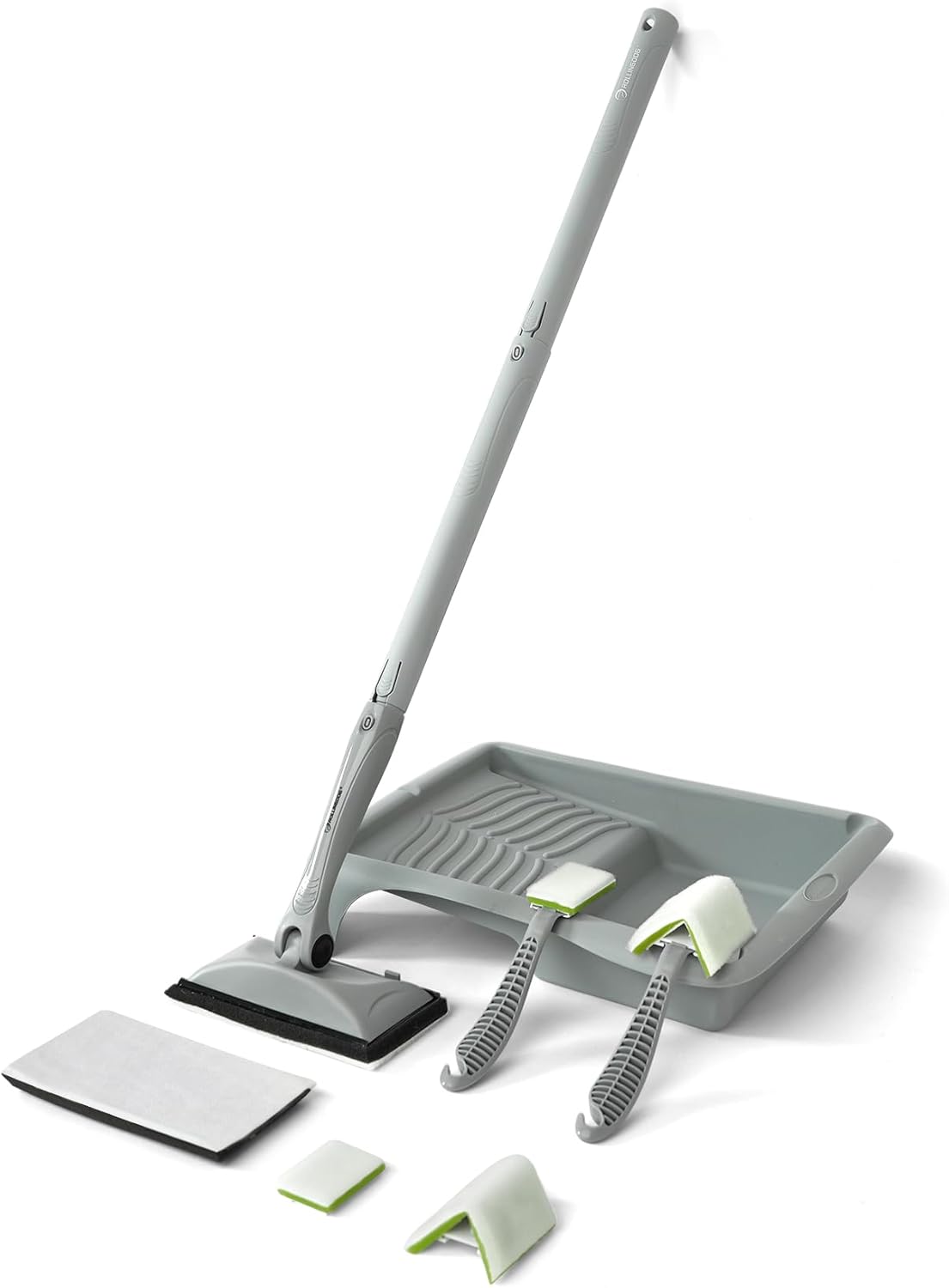 ROLLINGDOG Emulsion Paint Pad Set - 9PC Paint Pads for Walls and Ceilings with Extension Poles, Corner Detail Applicators, Smooth Surface