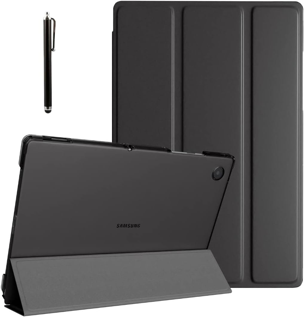 Cover for Samsung Galaxy Tab A9 Plus 11 inch Case Cover, Smart Flip Case Cover for Samsung Galaxy Tab A9+ 11 inch Translucent Back with Stylus Pen, Black