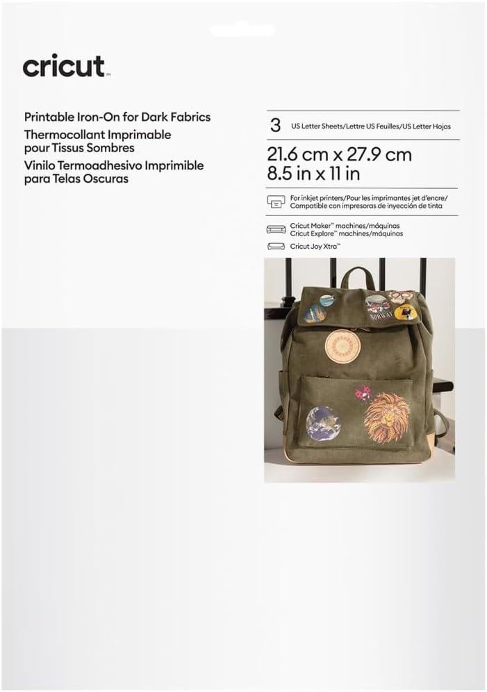 Cricut Printable Iron-On- Dark Fabric