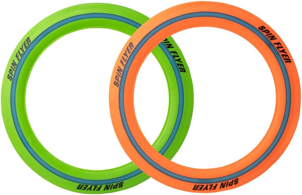 Elite Sport Ring Flyer Frisbees – 2-Pack | Lightweight Soft Grip Flying Discs for Outdoor Play | High-Performance Sport Rings for Kids & Adults | Garden, Beach & Park Fun