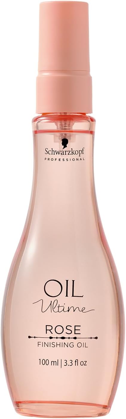 Schwarzkopf Professional Oil Ultime Rose Finishing Oil Hair Oil Fine Stressed Hair Natural And Purified Smoothes The Cuticle Anti Frizz Heat Protection Shining Softing Nourishing Moisturizing 100 ml