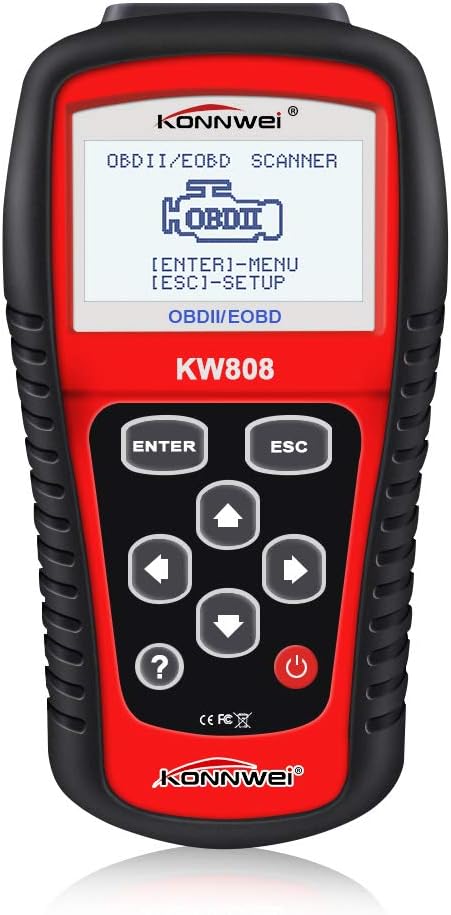 KONNWEI KW808 Auto OBDII Code Reader 2.8"Large Screen OBD2 Scanner with Full Diagnostic Scan Tool Functions Check Car Engine Light Fault Code Analyzer for All 1996 and Newer Cars with OBD II Protocol