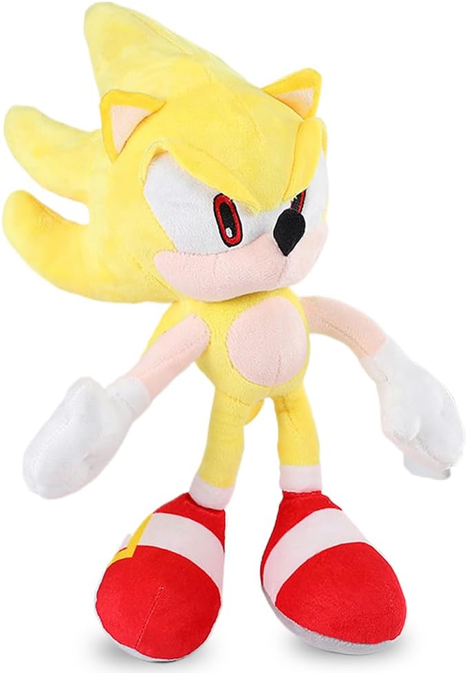 Sonnic Plush Toy, Hedggehog Plush Doll Figure Soft Stuffed Animal Doll Plushies Animal Plush Doll Cartoon Cuddly Doll Figurine Plush Birthday Gift for Boys and Girls (30cm)