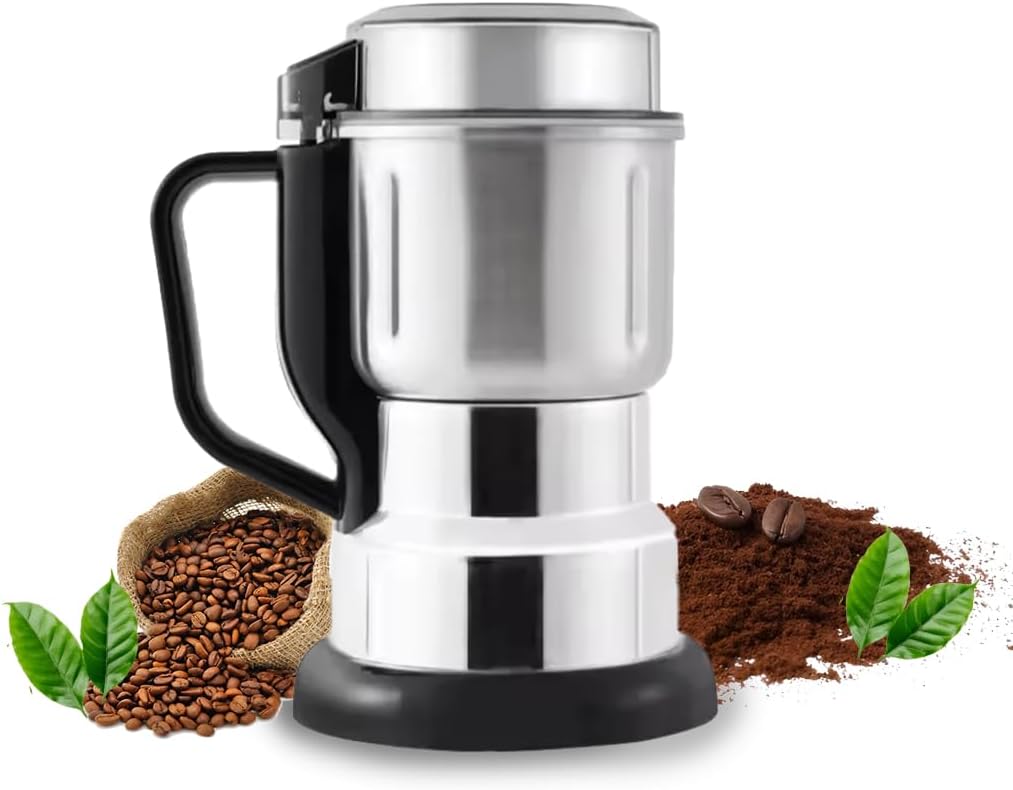 Home Vista Electric Coffee Grinder 150-300w - One-Touch Stainless Steel Coffee Bean Grinders for Espresso, Dry Herbs, Nuts, Grains and Spices Grinder for Kitchen