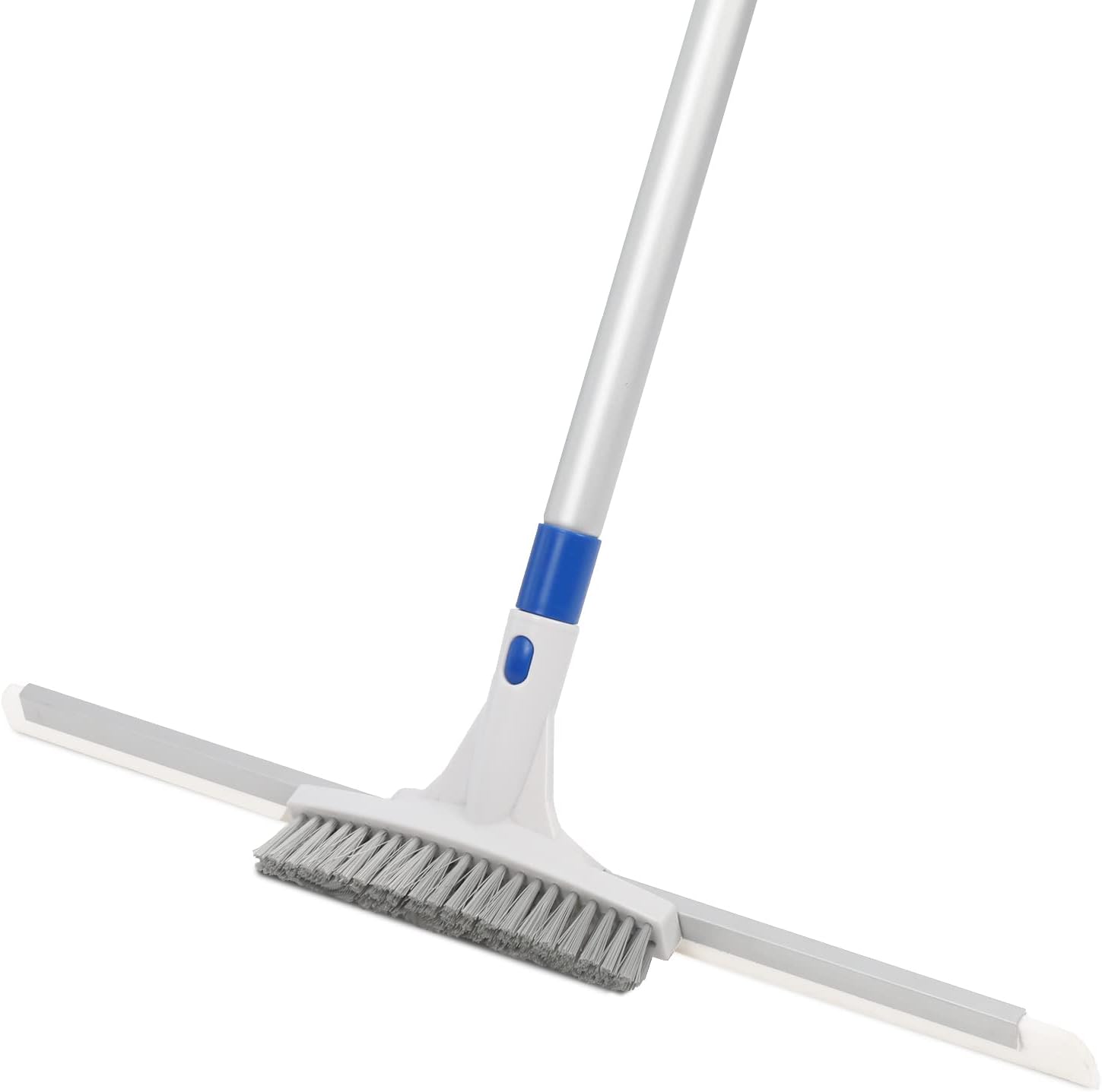 Floor Squeegee Scrubber,Shower Squeegee with Grout Brush,17” Squeegee Broom and 56" Aluminum Handle for Floor,Glass,Garage,Window,Shower Floor,Bathroom,Kitchen,Balcony,Wall,Tile