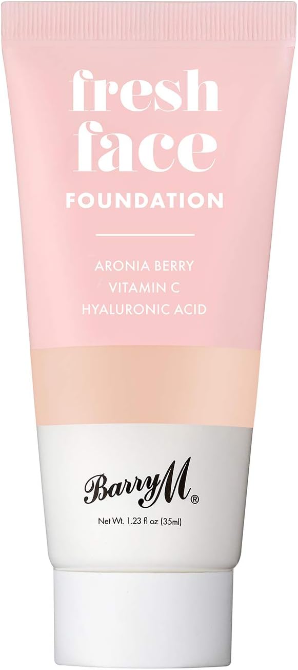 Barry M Cosmetics Fresh Face Lightweight Liquid Foundation Infused With Hyaluronic Acid And Vitamin C, Shade 4