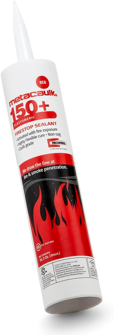 Rectorseal 66648 10.3-Ounce Cartridge Metacaulk Mc 150+ Firestop Sealant , Red
