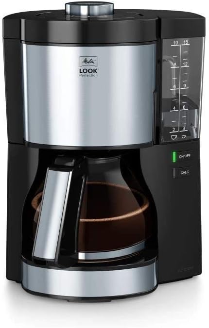 Melitta Filter Coffee Machine, Look V Perfection Model, Art. No. 6766589, 1080 W, 1.25 liters, Stainless Steel/Black