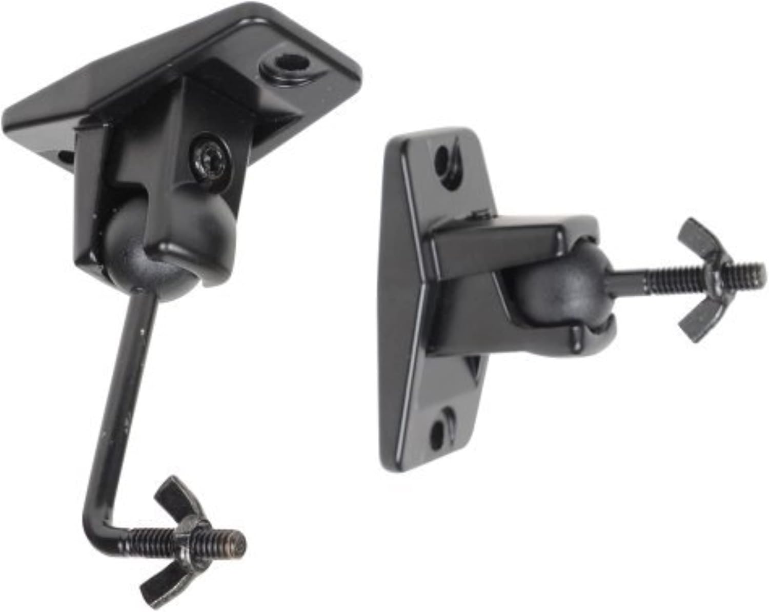 VideoSecu Speaker Wall Ceiling Mount Bracket One Pair for Universal Satellite, fits Keyhole and Thread Hole with 1/4 20 Threads, 4mm and 5mm Black 1ST