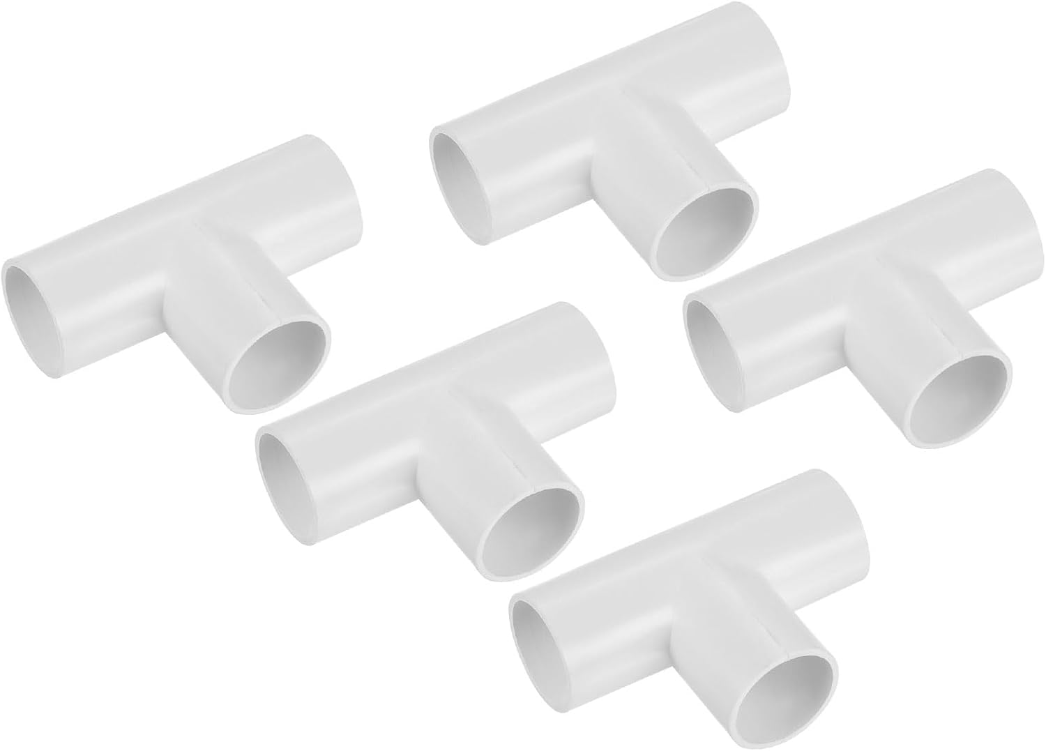 sourcing map PVC Conduit Coupler T-Shaped Fittings 25mm 3 Ways for Hose Electrical Conduit Pack of 5