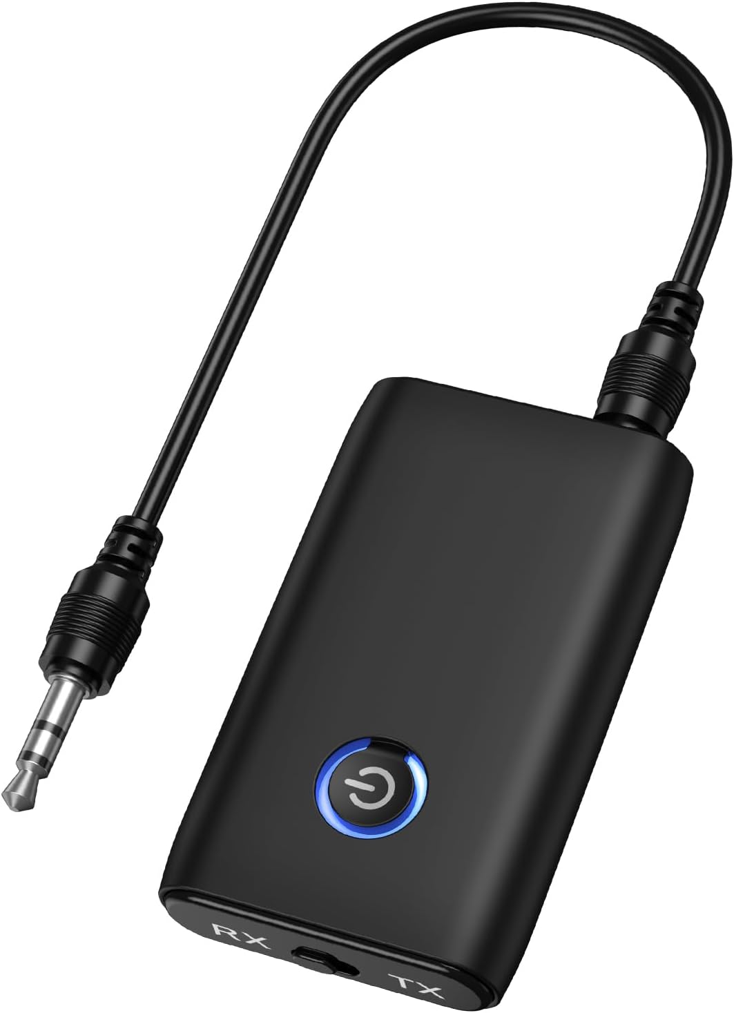 Criacr Bluetooth Transmitter Receiver, 2 in 1 Bluetooth Audio Receiver with Noise Reduction, Plug and Play, Low Latency, 3.5mm Rechargable Aux Bluetooth Adapter for TV PC Headphones Speakers Stereo