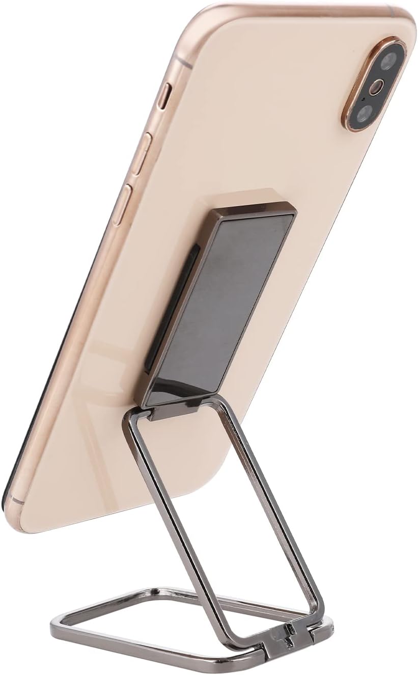 Cobee Cell Phone Ring Holder Finger Kickstand, 360° Rotation Foldable Metal Ultra-Thin Cellphone Back Grip Stand Adjustable Phone Holders for Magnetic Car Mount Compatible with Phone Tablets, Black