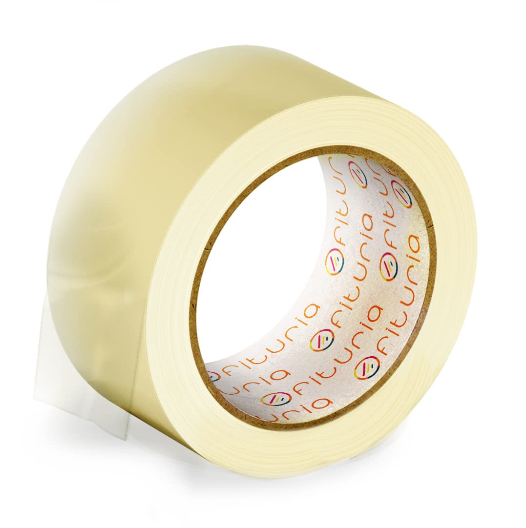 OFITURIA Transparent Packing Adhesive Tape for Packaging Carton Boxes for Shipping and Moving. Seal for Safe and Sturdy Packaging - Ophituria (36 cm x 60 m - Transparent, 1 Roll)