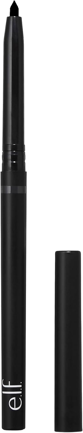 e.l.f. No Budge Retractable Eyeliner, Smudge-Proof Eye Makeup, Ultra Pigmented, Long Lasting Formula, Black