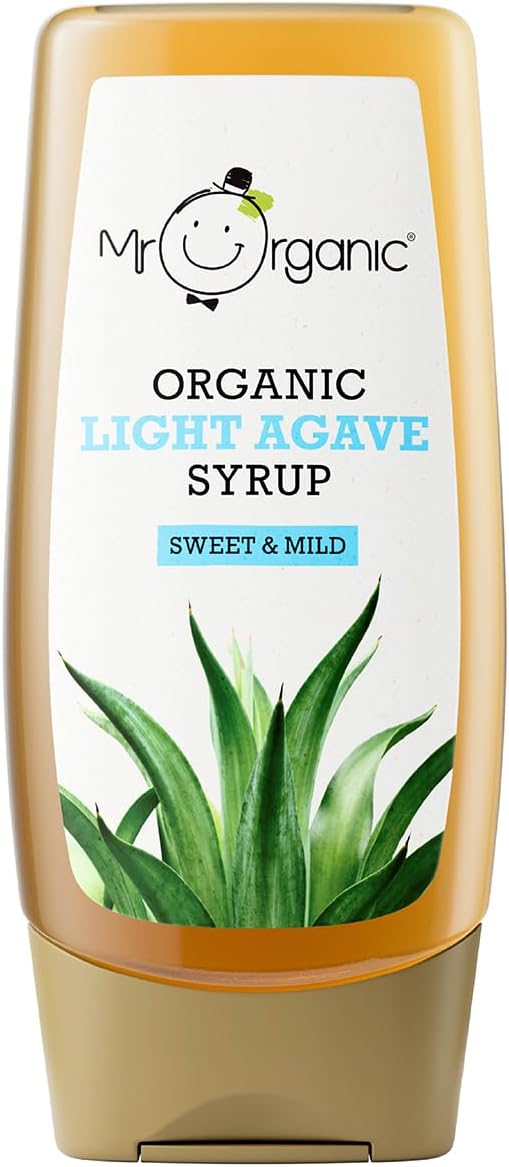 Mr Organic - Organic Light Agave Syrup 250ml - Non GMO & Preservative Free - Gluten Free & Vegan - Made With Organic Agave Syrup - Pack of 1