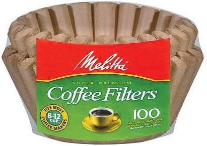 Melitta Basket Coffee Filters Natural Brown Unbleached 100 Count