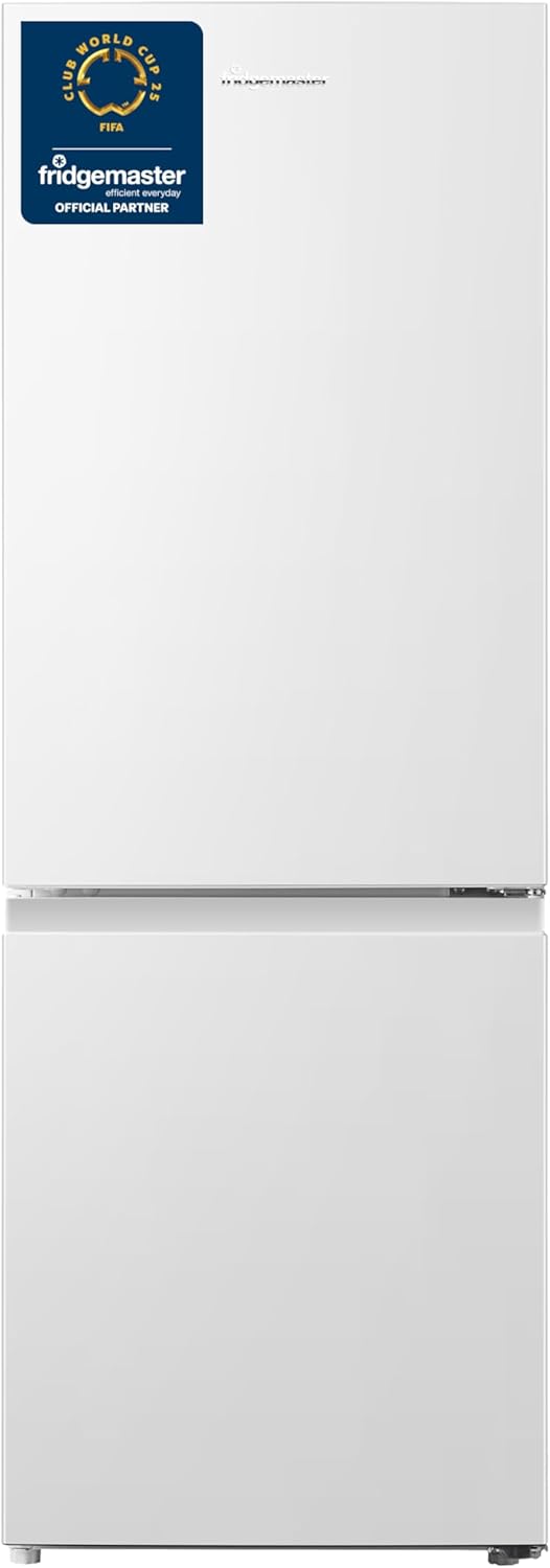 Fridgemaster MC50175A 50cm Freestanding 60/40 Fridge Freezer - 175-litre capacity with Crisper box - Reversible Door - LED Lighting- 4 Star Freezer Rating - White - E Rated