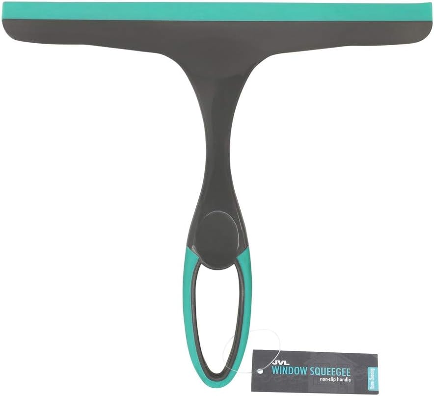 JVL 20-043GY Hand Held Wiper Blade Window Squeegee, Grey/Turquoise