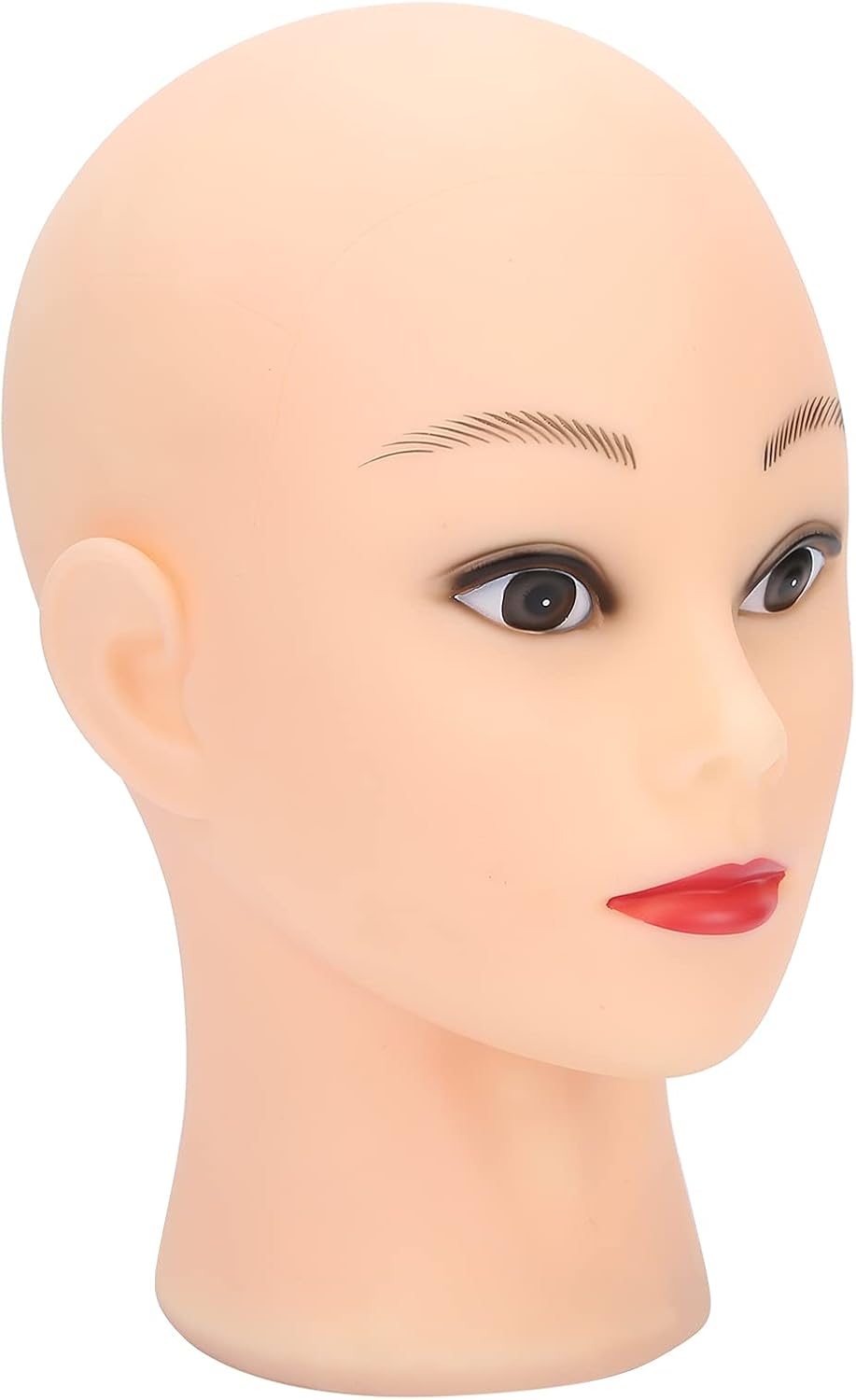 Mannequin Head Bald Training Heads PVC Manikin Head Cosmetology Mannequin Head Bald Wig Head Hats Glasses Displaying Wigs Making Practicing Manikin Head Model