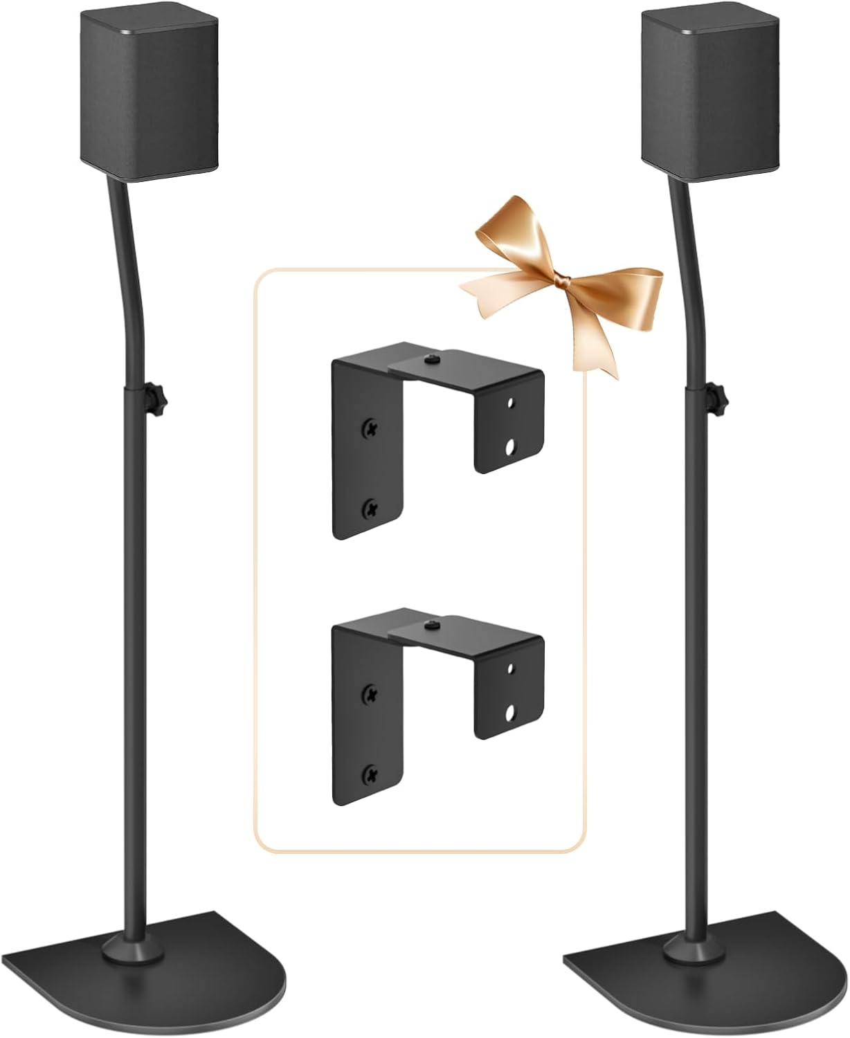 notiela Rear Speaker Stands for LG Speaker Stand with Wall Mounts - Height Adjustable 33" to 42" for LG SPQ8-S 578S1-S S78S2-S S65S3-S S55TR Surround Sound