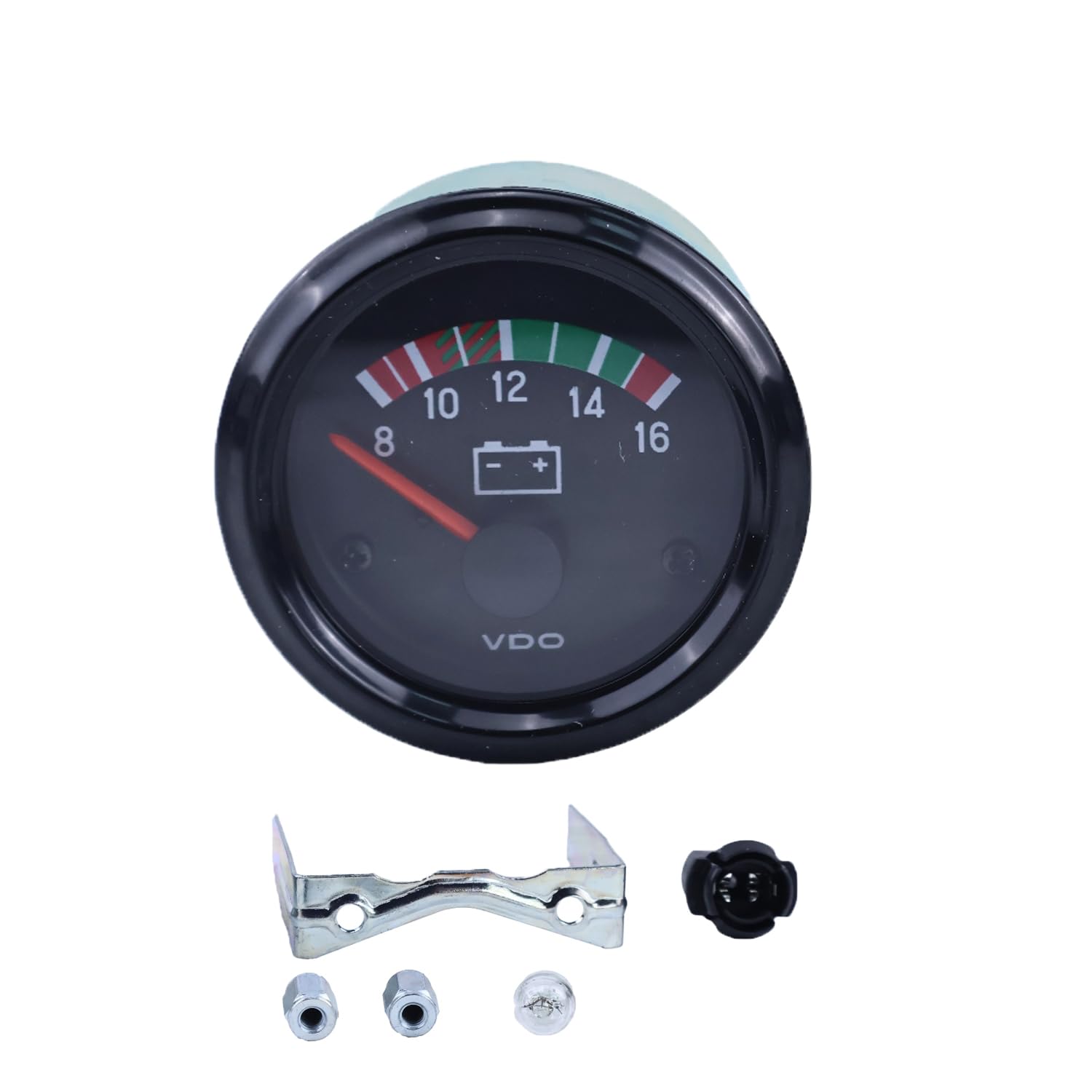 2"/52mm 8-16V Genuine Voltmeter Gauge 332-93100 332-030-001 772995M91 Compatible with Temp-L-18 Sender Replace for Vdo