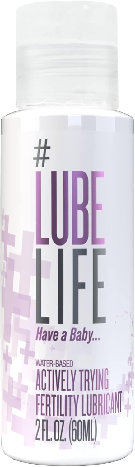 LubeLife Fertility Lube – Water Based Personal Lubricant for Men, Women & Couples – Pregnancy Must Haves, Sperm-Friendly, Vegan, Travel Size, 2 Fl Oz