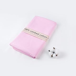 2 Yard Pink Cotton Fabric,Natural Cotton Poplin Fabric by The Yard,Pink Fabric,59 Inches Wide 100% Cotton Fabric,Soft Embroidery Muslin Quilting Fabric Material for Sewing Material Apparel Cloth