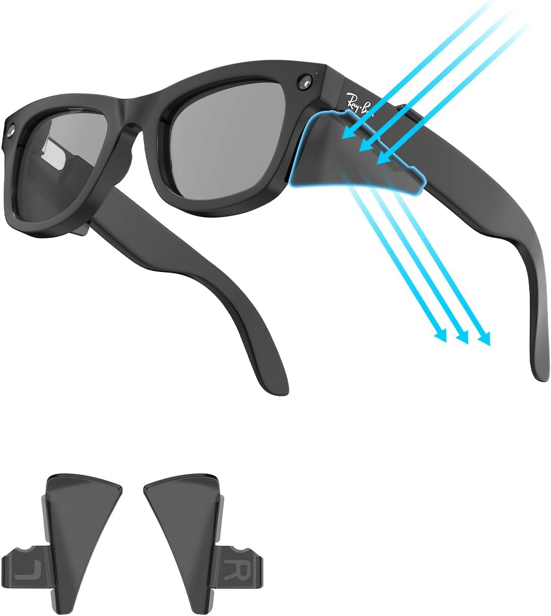 RCstyle HiBloks Glasses Side Shields Compatible with Ray-Ban Meta Smart Glasses Accessories, Safety Slip-on Eye Glasses, Durable, Lightweight and Comfort