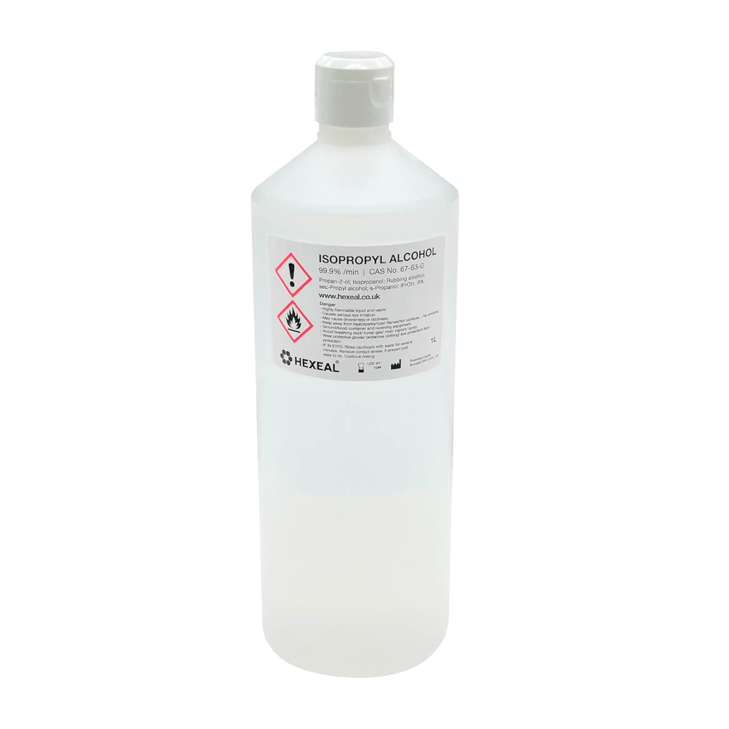 Hexeal IPA 99.9% | 1L Flip Cap | Lab Grade | Isopropyl Alcohol | Isopropanol 99.9%